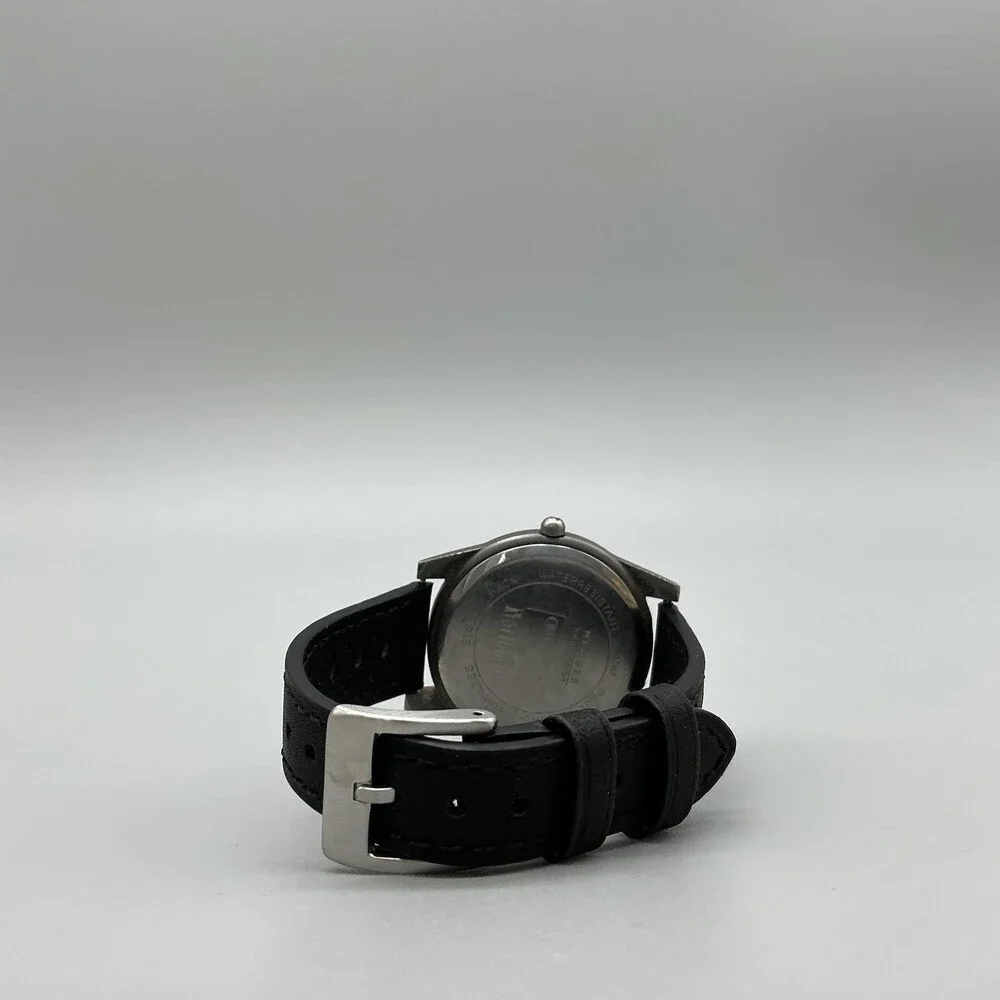 Vintage Wenger Marlboro Unlimited Men Watch 37mm Black Dial Leather New Battery